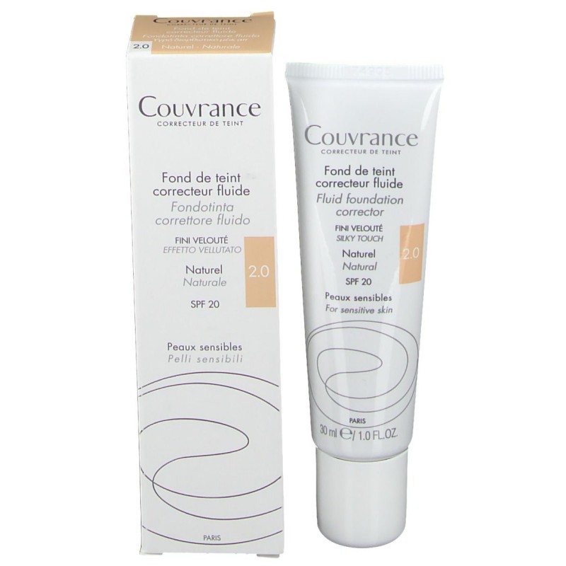 Presentazione grafica di Avene Couvrance Fondotinta Fluido 2.0 Colore Naturale SPF20 Tubo 30ml Presentazione grafica di Avene Couvrance Fondotinta Fluido 2.0 Colore Naturale SPF20 Tubo 30ml