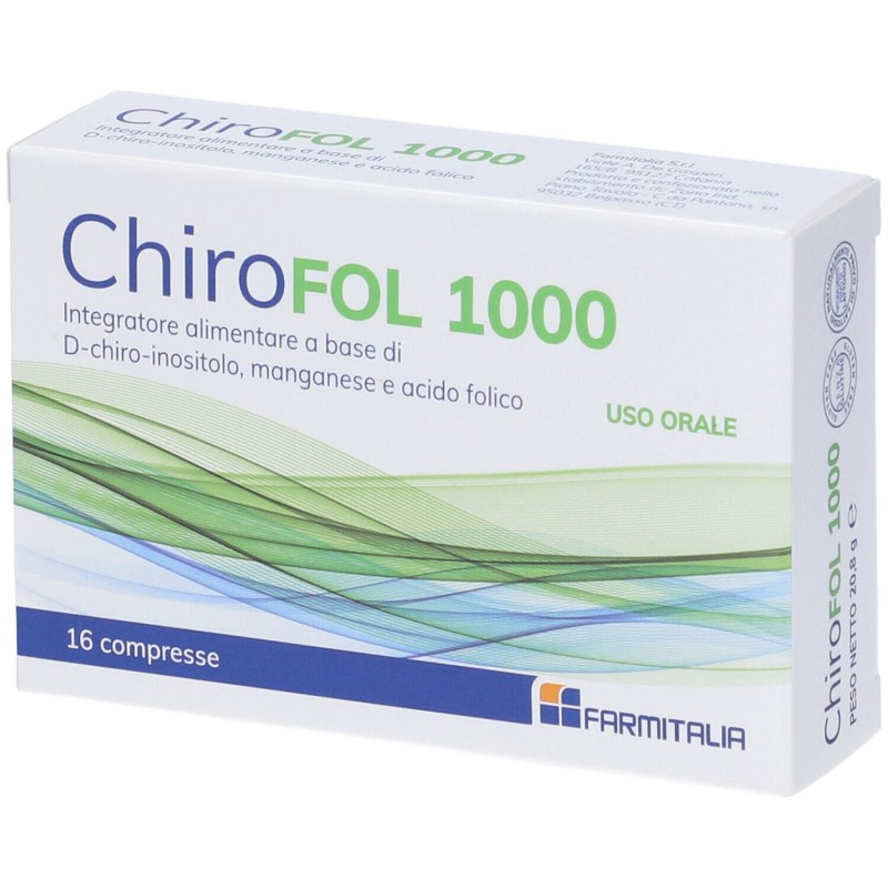 Vista del prodotto Chirofol 1000 Integratore per Aiuto Gravidanza 16 Compresse Vista del prodotto Chirofol 1000 Integratore per Aiuto Gravidanza 16 Compresse