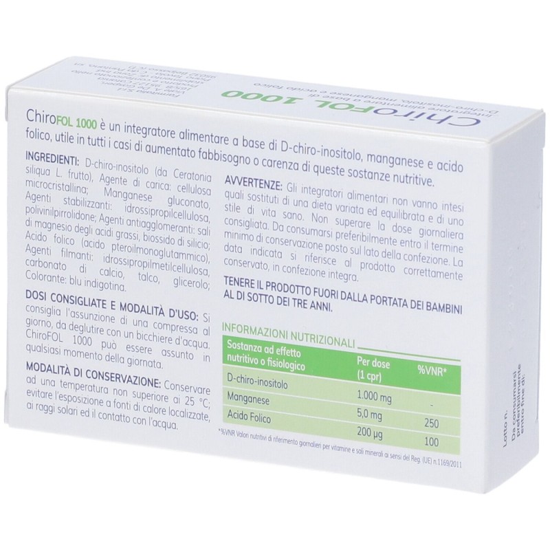 Confezione sigillata di Chirofol 1000 Integratore per Aiuto Gravidanza 16 Compresse Confezione sigillata di Chirofol 1000 Integratore per Aiuto Gravidanza 16 Compresse