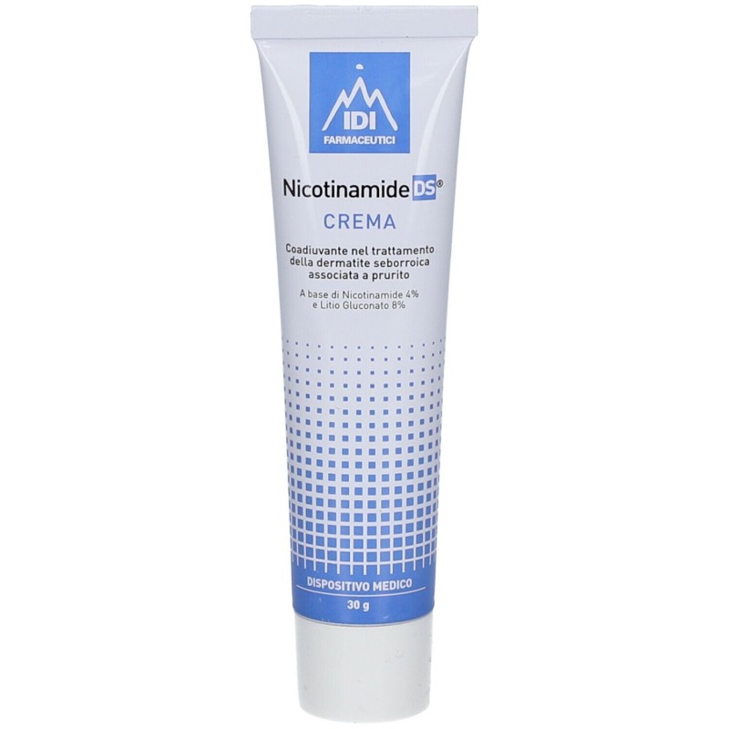 Pack ufficiale del prodotto Nicotinamide DS Crema per la Dermatite Seborroica 30gr Pack ufficiale del prodotto Nicotinamide DS Crema per la Dermatite Seborroica 30gr