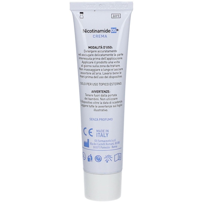Aspetto del prodotto Nicotinamide DS Crema per la Dermatite Seborroica 30gr Aspetto del prodotto Nicotinamide DS Crema per la Dermatite Seborroica 30gr