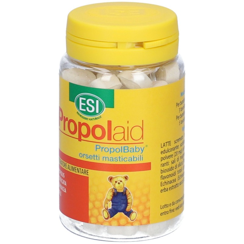 Vista del prodotto Esi Propolaid Propolbaby Integratore con Propoli 80 Orsetti Vista del prodotto Esi Propolaid Propolbaby Integratore con Propoli 80 Orsetti