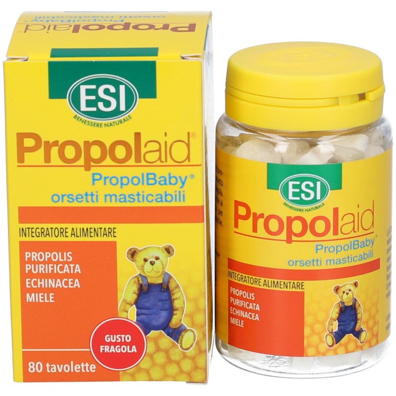 Confezione sigillata di Esi Propolaid Propolbaby Integratore con Propoli 80 Orsetti Confezione sigillata di Esi Propolaid Propolbaby Integratore con Propoli 80 Orsetti