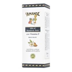 Confezione commerciale diL'Amande Marseille Olio Mandorle Dolci Profumato per Pelle Morbida 250ml Confezione commerciale diL'Amande Marseille Olio Mandorle Dolci Profumato per Pelle Morbida 250ml