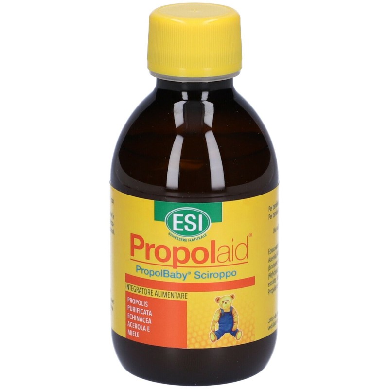 Packaging integro del prodotto Esi Propolbaby Sciroppo Fragola Per Difese Immunitarie 180 ml Packaging integro del prodotto Esi Propolbaby Sciroppo Fragola Per Difese Immunitarie 180 ml