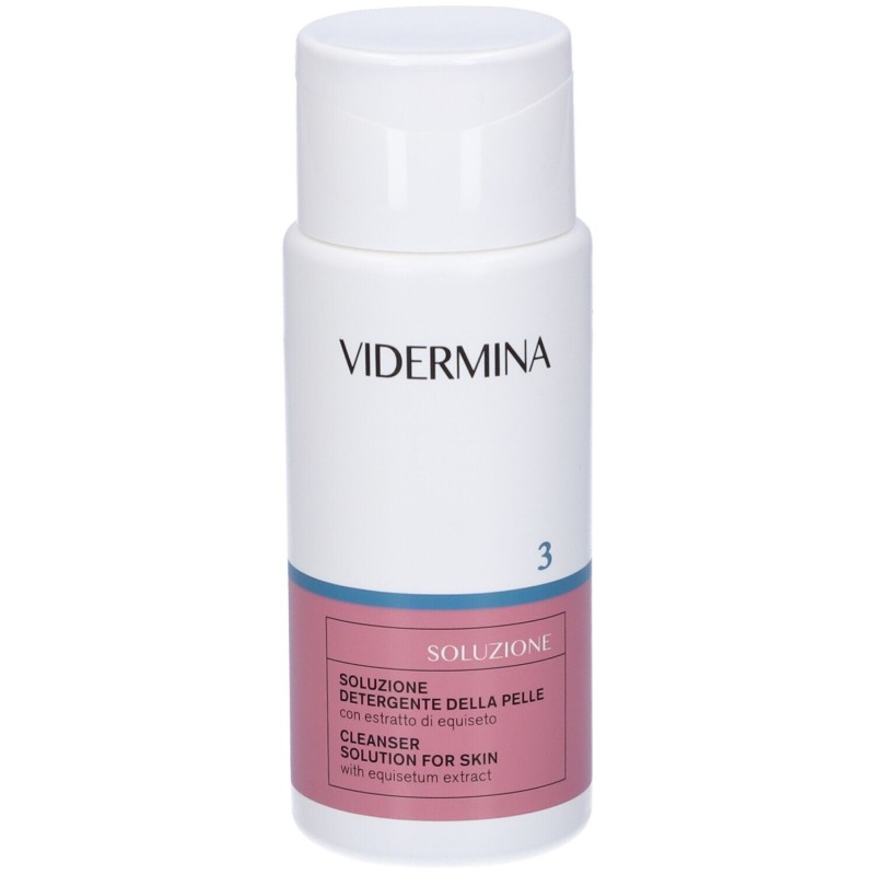 Scatola originale del prodotto Vidermina 3 Soluzione Vaginale Detergente Intimo 200 ml