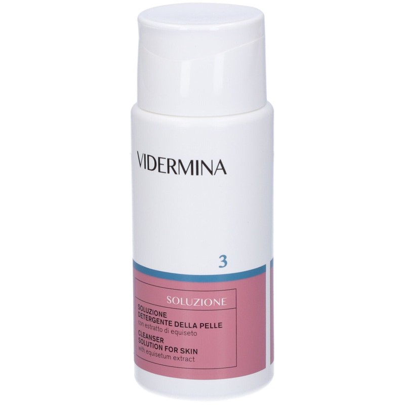 Foto illustrativa del packaging di Vidermina 3 Soluzione Vaginale Detergente Intimo 200 ml