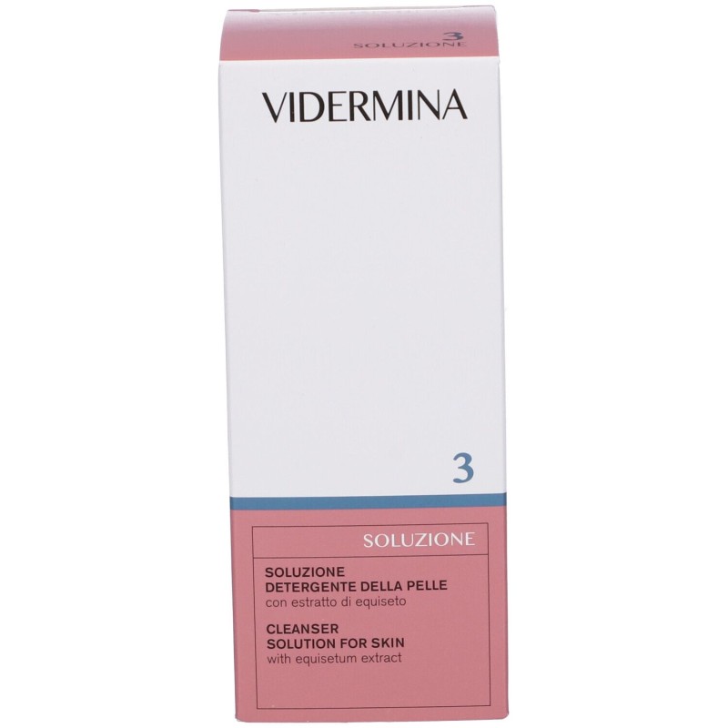 Primo piano di Vidermina 3 Soluzione Vaginale Detergente Intimo 200 ml