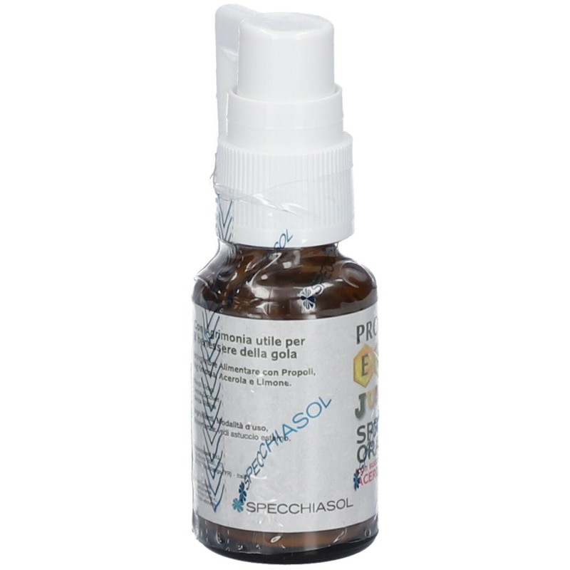 Primo piano di Specchiasol Epid Junior Propoli per Gola Spray Orale 15ml Primo piano di Specchiasol Epid Junior Propoli per Gola Spray Orale 15ml