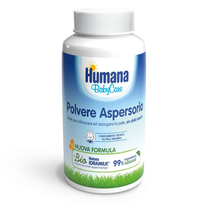 Primo piano di Humana Baby Care Polvere Aspersoria per Pelle Delicata 150 g Primo piano di Humana Baby Care Polvere Aspersoria per Pelle Delicata 150 g