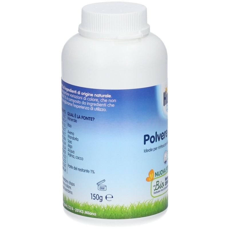 Presentazione grafica di Humana Baby Care Polvere Aspersoria per Pelle Delicata 150 g Presentazione grafica di Humana Baby Care Polvere Aspersoria per Pelle Delicata 150 g
