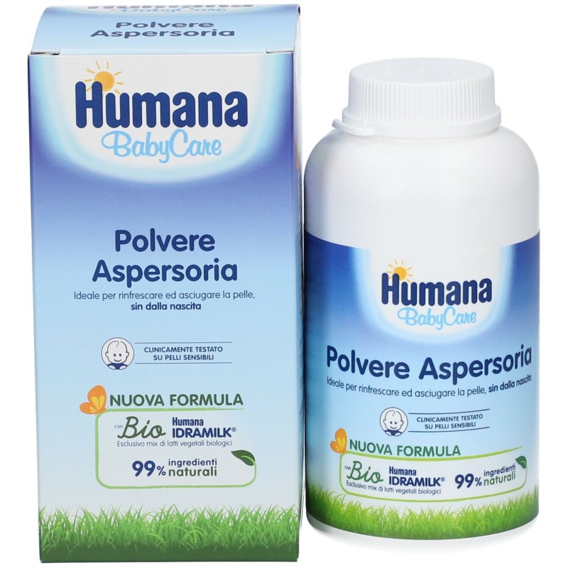 Foto esplicativa di Humana Baby Care Polvere Aspersoria per Pelle Delicata 150 g Foto esplicativa di Humana Baby Care Polvere Aspersoria per Pelle Delicata 150 g