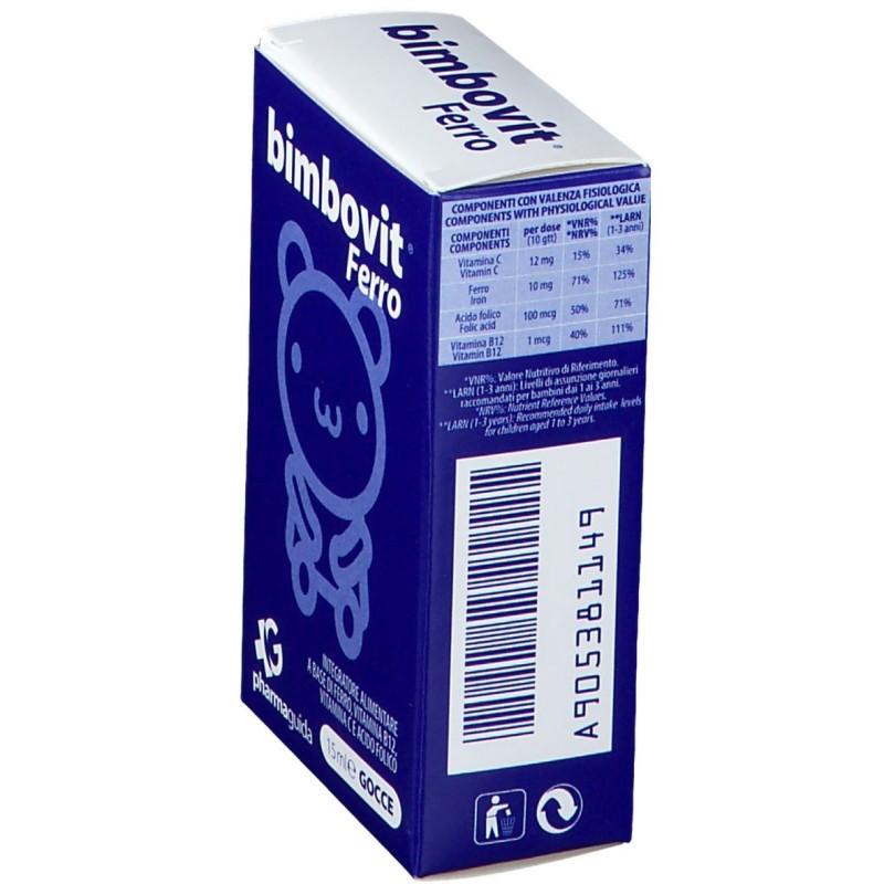 Foto ravvicinata di Bimbovit Ferro Integratore Gocce 15ml Foto ravvicinata di Bimbovit Ferro Integratore Gocce 15ml