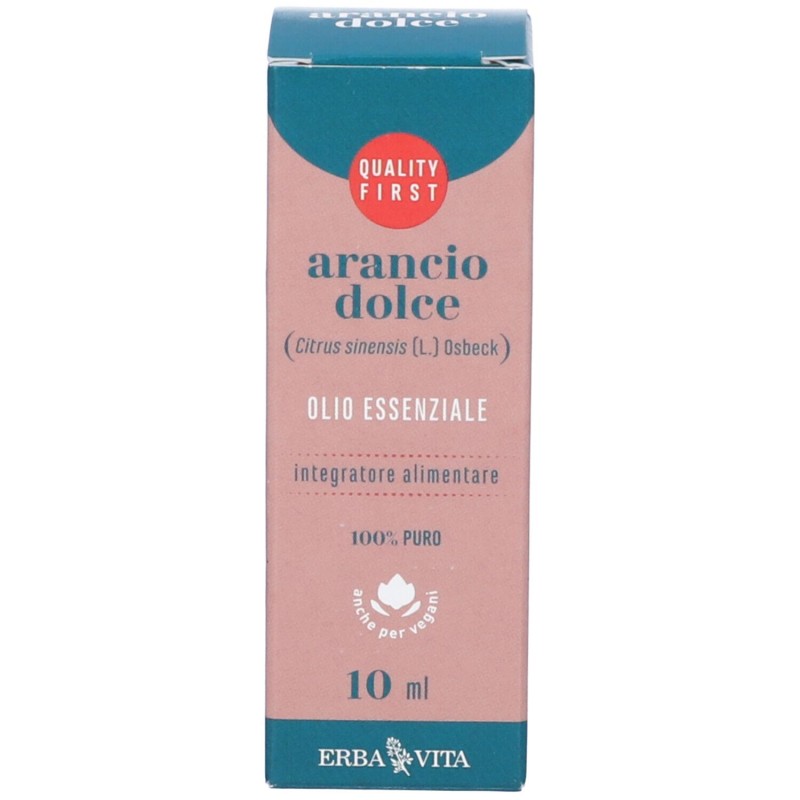 Packaging del prodotto Erba Vita Arancio Olio Essenziale Integratore per Intestino 10ml Packaging del prodotto Erba Vita Arancio Olio Essenziale Integratore per Intestino 10ml