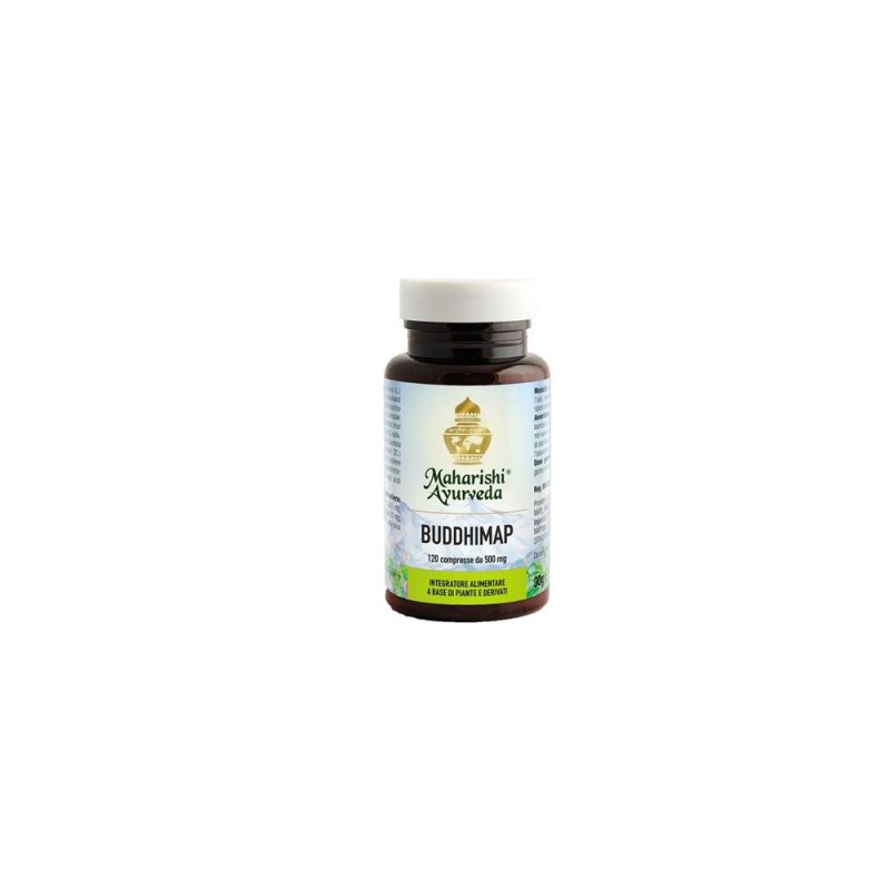 Confezione commerciale diMaharishi Ayurveda Buddhimap Integratore per Memoria e Concetrazione 120 Compresse Confezione commerciale diMaharishi Ayurveda Buddhimap Integratore per Memoria e Concetrazione 120 Compresse