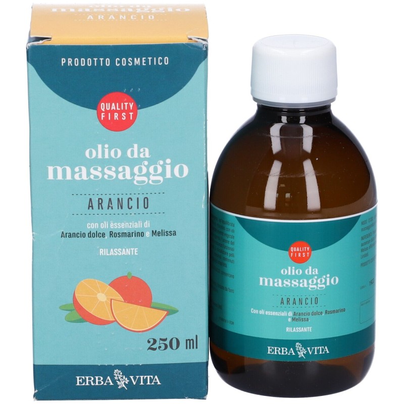 Scatola integra del prodotto Arancio Olio Mass per Massaggi 250ml Scatola integra del prodotto Arancio Olio Mass per Massaggi 250ml