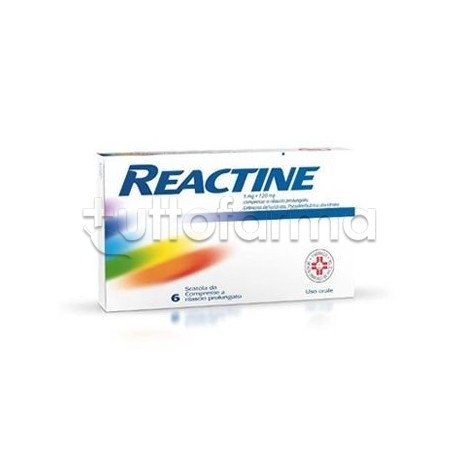 Reactine 6 Compresse 5mg+120mg Rilascio Prolungato scatola