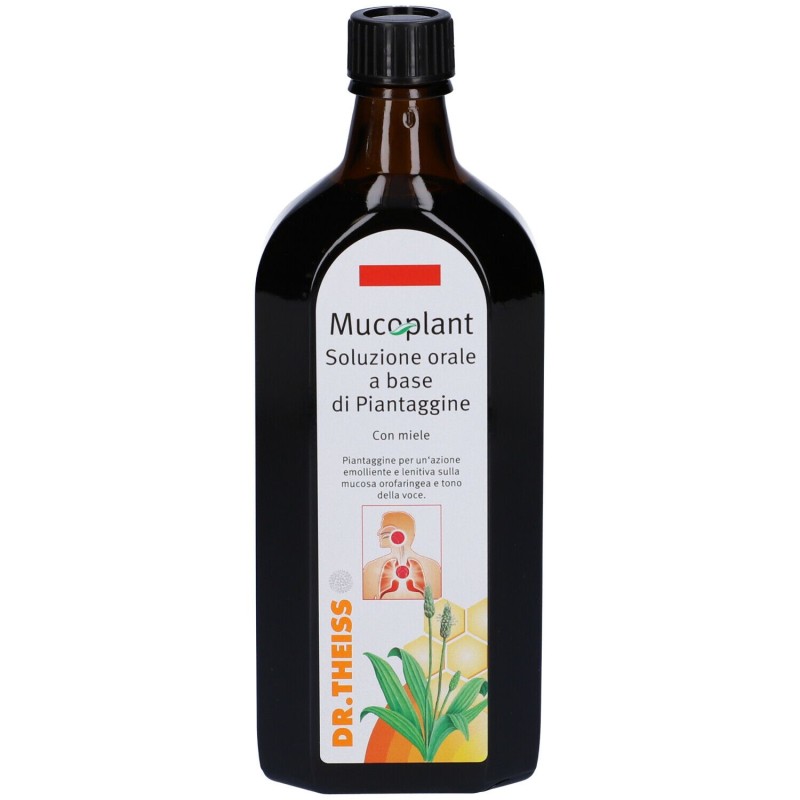Vista del prodotto Dr.Theiss Mucoplant Piantaggine Soluzione Per Tosse E Catarro 250ml