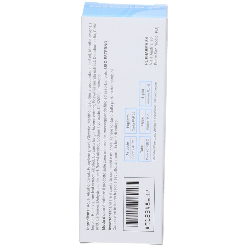 Pack ufficiale del prodotto Fasecalm Gel Crema per Dolori alle Ossa 75ml