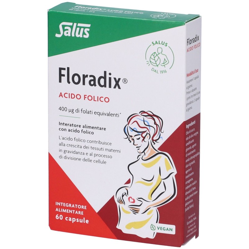Packaging integro del prodotto Salus Floradix Acido Folico Integratore con Acido Folico 60 Capsule Packaging integro del prodotto Salus Floradix Acido Folico Integratore con Acido Folico 60 Capsule