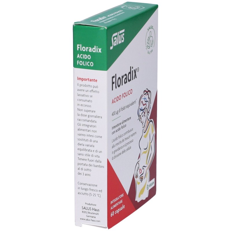 Foto ravvicinata di Salus Floradix Acido Folico Integratore con Acido Folico 60 Capsule Foto ravvicinata di Salus Floradix Acido Folico Integratore con Acido Folico 60 Capsule