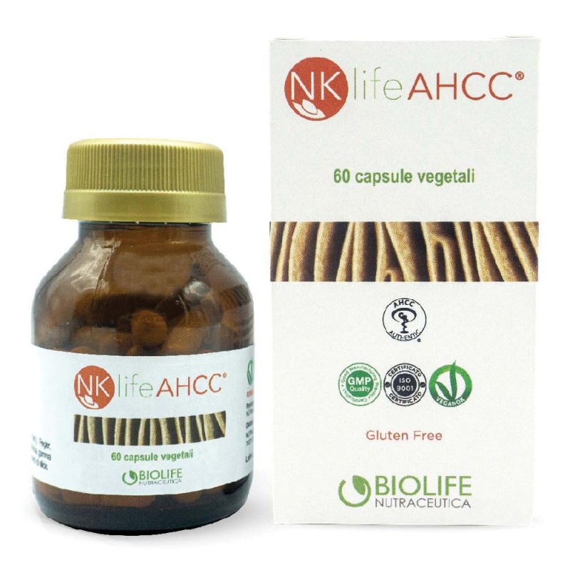 Foto ravvicinata di Nkife Ahcc Integratore per Difese Immunitarie 60 Capsule