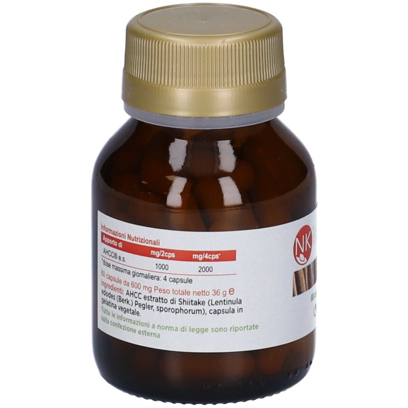 Confezione commerciale diNkife Ahcc Integratore per Difese Immunitarie 60 Capsule