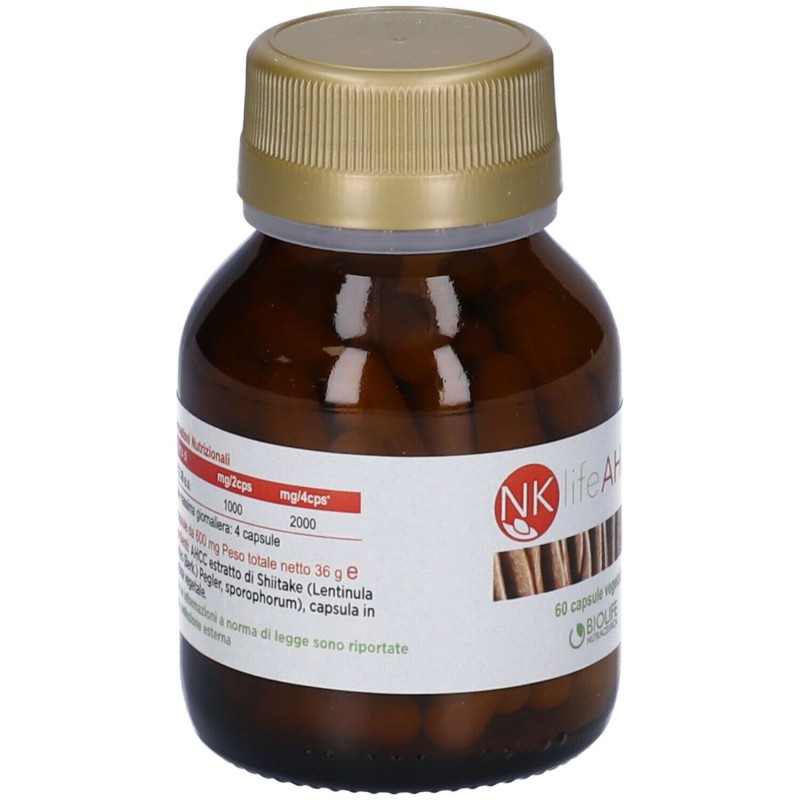 Primo piano di Nkife Ahcc Integratore per Difese Immunitarie 60 Capsule
