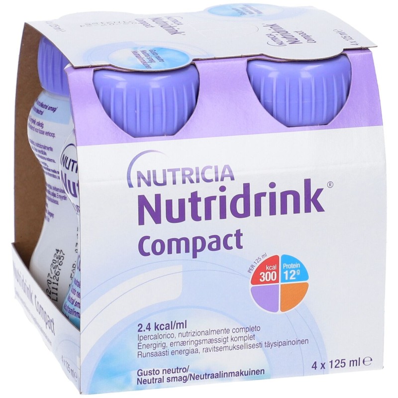 Packaging del prodotto Nutricia Nutridrink Compact Neutro Integratore Energetico 4X125ml Packaging del prodotto Nutricia Nutridrink Compact Neutro Integratore Energetico 4X125ml