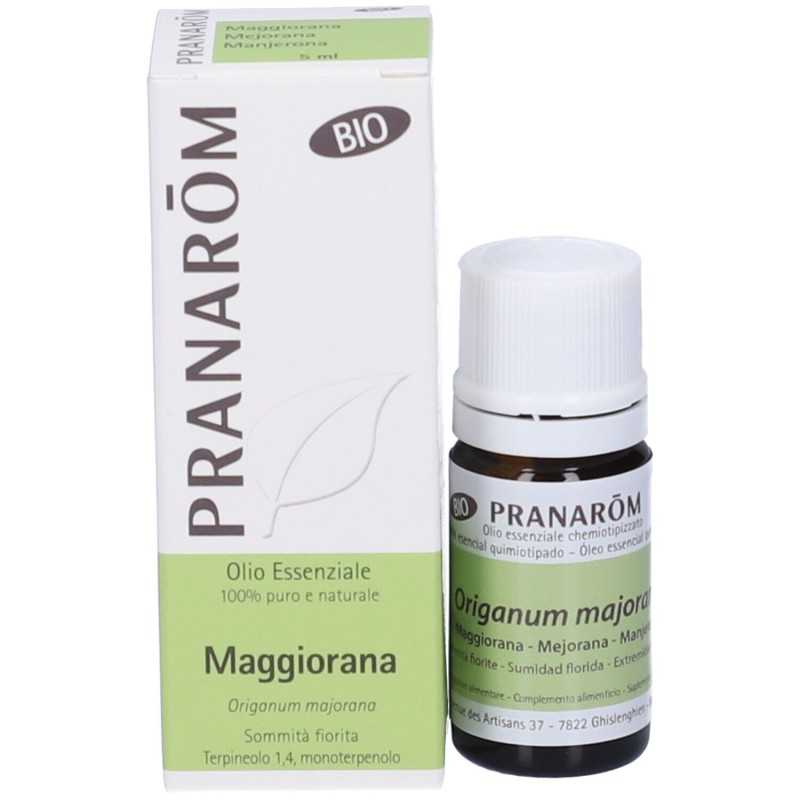 Foto illustrativa del packaging di Pranarom Maggiorana Olio Essenziale Biologico 5ml Foto illustrativa del packaging di Pranarom Maggiorana Olio Essenziale Biologico 5ml