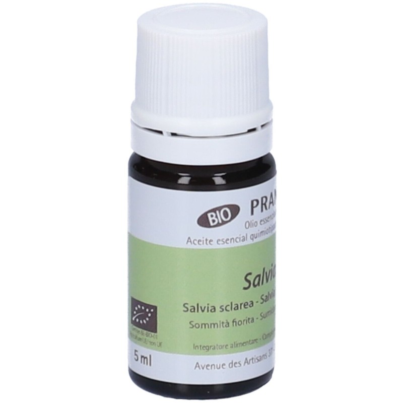 Packaging integro del prodotto Pranarom Salvia Sclarea Olio Essenziale Biologico 5ml Packaging integro del prodotto Pranarom Salvia Sclarea Olio Essenziale Biologico 5ml