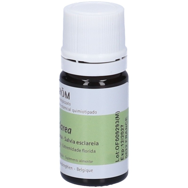 Confezione commerciale diPranarom Salvia Sclarea Olio Essenziale Biologico 5ml Confezione commerciale diPranarom Salvia Sclarea Olio Essenziale Biologico 5ml