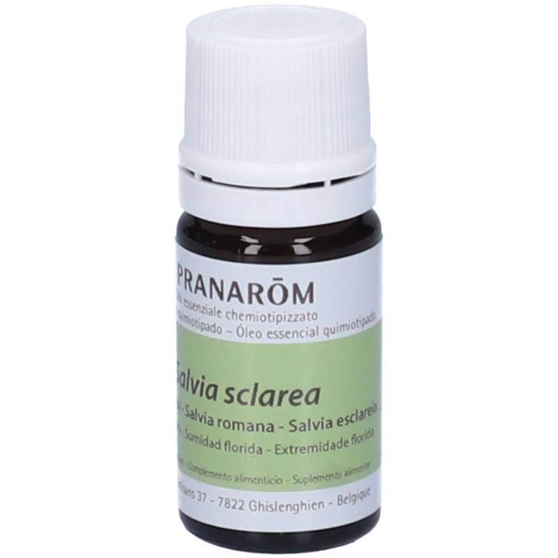 Foto illustrativa del packaging di Pranarom Salvia Sclarea Olio Essenziale Biologico 5ml Foto illustrativa del packaging di Pranarom Salvia Sclarea Olio Essenziale Biologico 5ml