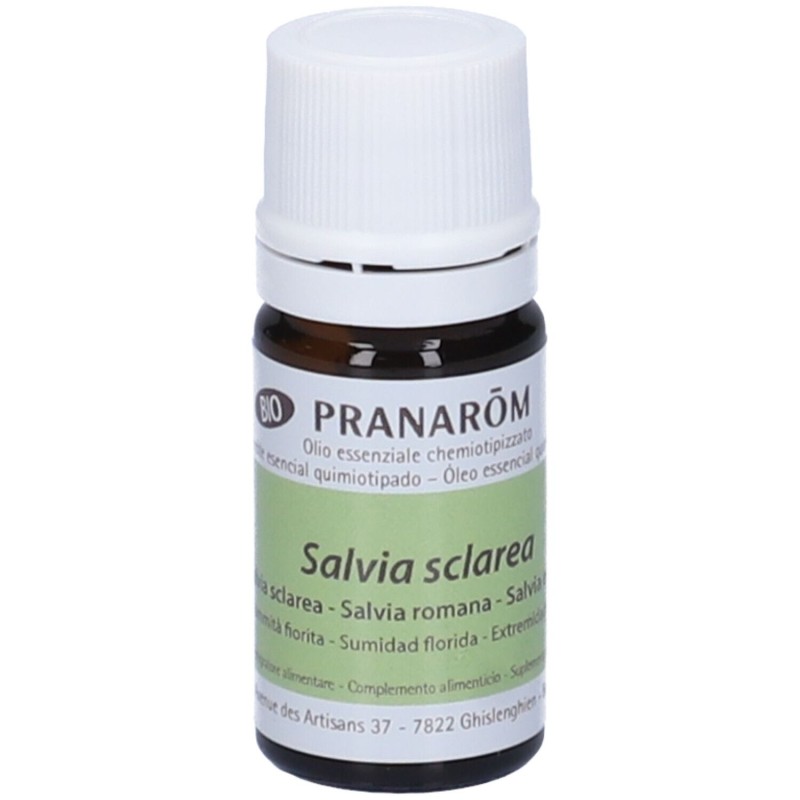 Immagine reale di Pranarom Salvia Sclarea Olio Essenziale Biologico 5ml Immagine reale di Pranarom Salvia Sclarea Olio Essenziale Biologico 5ml