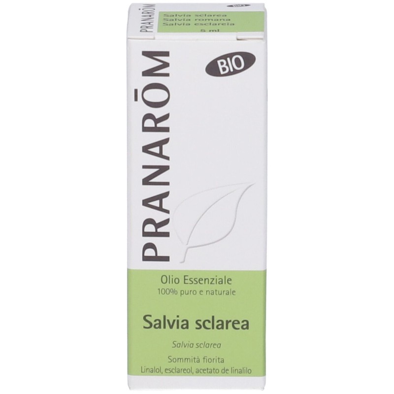 Primo piano di Pranarom Salvia Sclarea Olio Essenziale Biologico 5ml Primo piano di Pranarom Salvia Sclarea Olio Essenziale Biologico 5ml