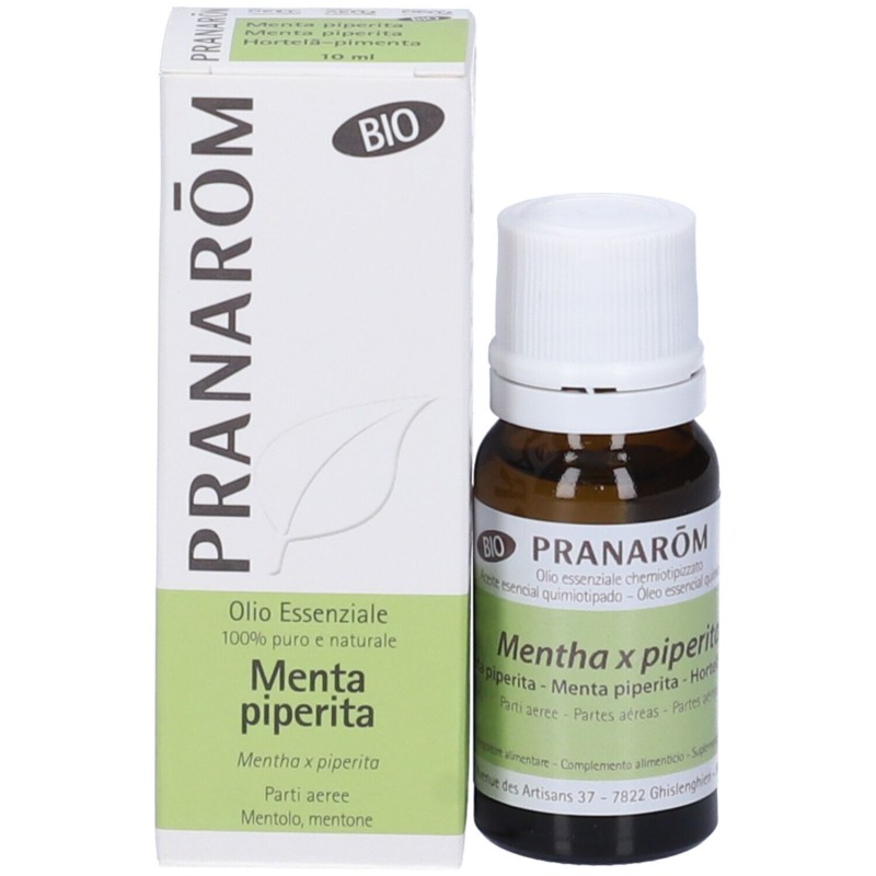 Packaging del prodotto Pranarom Menta Piperita Olio Essenziale Biologico 10ml Packaging del prodotto Pranarom Menta Piperita Olio Essenziale Biologico 10ml