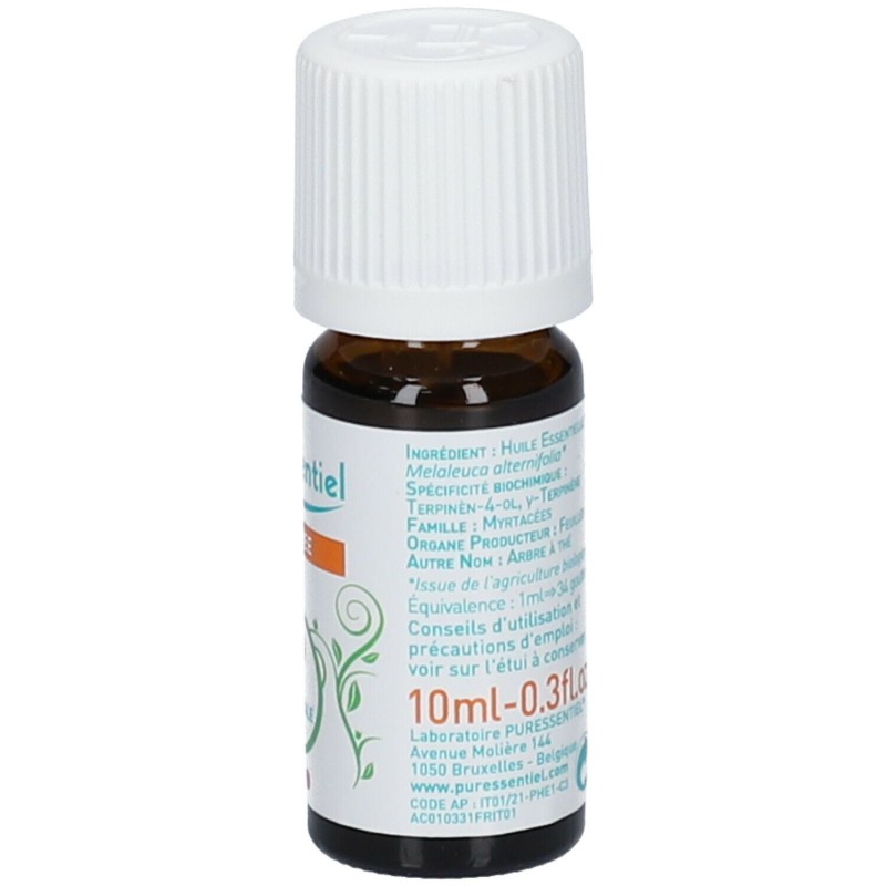 Foto illustrativa del packaging di Puressential Tea Tree Bio Olio Essenziale Integratore per Le Vie Respiratorie 10ml