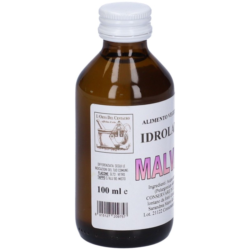 Dettaglio del packaging di Sarandrea Idrolato di Malva Rosa per Vie Respiratorie 100ml Dettaglio del packaging di Sarandrea Idrolato di Malva Rosa per Vie Respiratorie 100ml