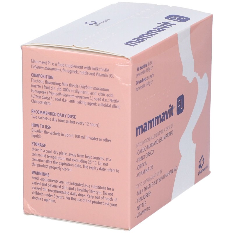 Scatola originale del prodotto Pharmaguida Mammavit PL Integratore per Sviluppo del Feto 30 Bustine Scatola originale del prodotto Pharmaguida Mammavit PL Integratore per Sviluppo del Feto 30 Bustine