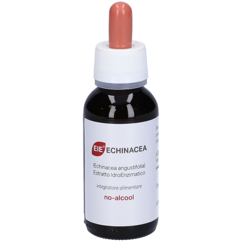 Primo piano di EIE Echinacea Gocce per Sistema Immunitario 60ml Primo piano di EIE Echinacea Gocce per Sistema Immunitario 60ml