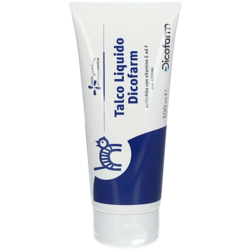 Packaging del prodotto Dicofarm Talco Liquido per Neonati 100ml Packaging del prodotto Dicofarm Talco Liquido per Neonati 100ml
