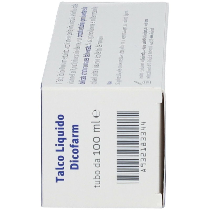 Foto ravvicinata di Dicofarm Talco Liquido per Neonati 100ml Foto ravvicinata di Dicofarm Talco Liquido per Neonati 100ml