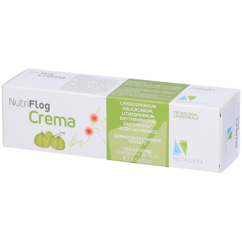 Presentazione grafica di Nutriflog Crema Liposomale Antinfiammatoria Antipruriginosa per Pelli Sensibili 75ml Presentazione grafica di Nutriflog Crema Liposomale Antinfiammatoria Antipruriginosa per Pelli Sensibili 75ml