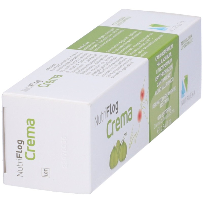 Confezione sigillata di Nutriflog Crema Liposomale Antinfiammatoria Antipruriginosa per Pelli Sensibili 75ml Confezione sigillata di Nutriflog Crema Liposomale Antinfiammatoria Antipruriginosa per Pelli Sensibili 75ml