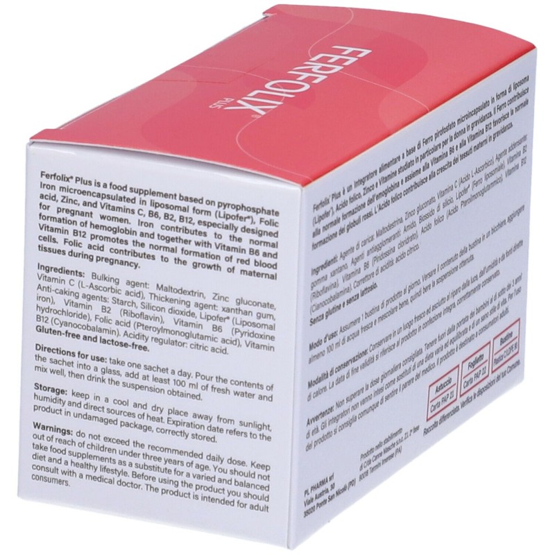 Packaging del prodotto Ferfolix Plus Integratore per Gravidanza 20 Bustine Packaging del prodotto Ferfolix Plus Integratore per Gravidanza 20 Bustine
