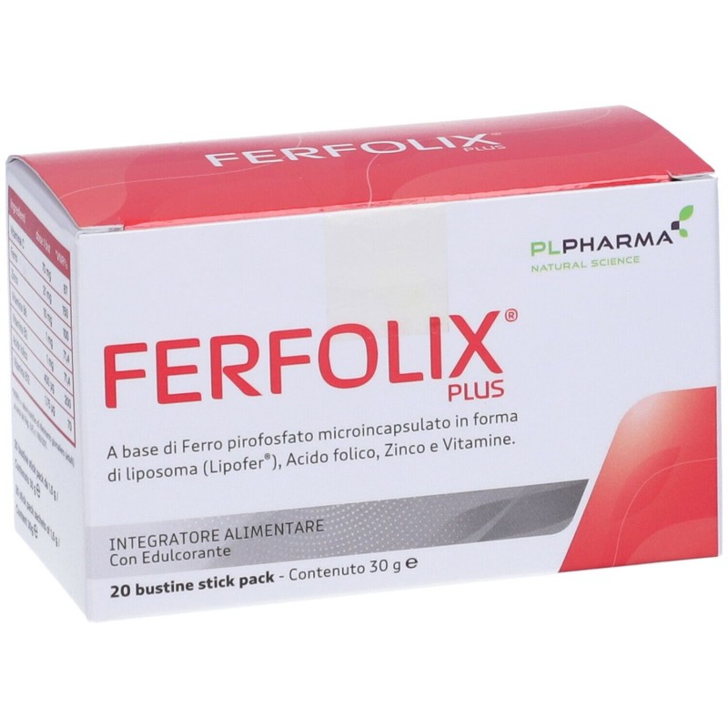 Scatola originale del prodotto Ferfolix Plus Integratore per Gravidanza 20 Bustine Scatola originale del prodotto Ferfolix Plus Integratore per Gravidanza 20 Bustine