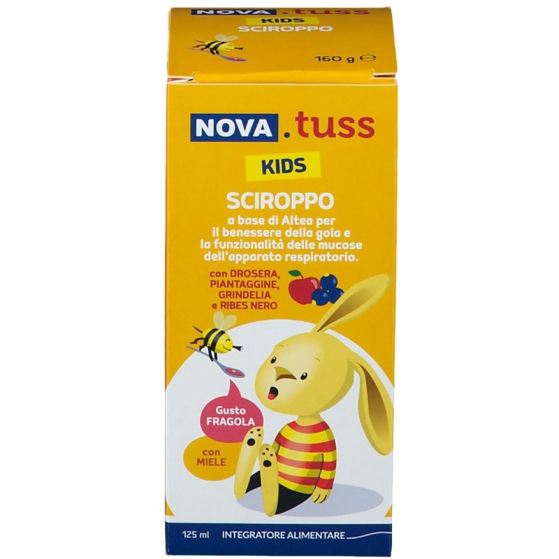 Packaging del prodotto Nova Tuss Kids Sciroppo per Benessere Gola 160 g (125 ml) Packaging del prodotto Nova Tuss Kids Sciroppo per Benessere Gola 160 g (125 ml)
