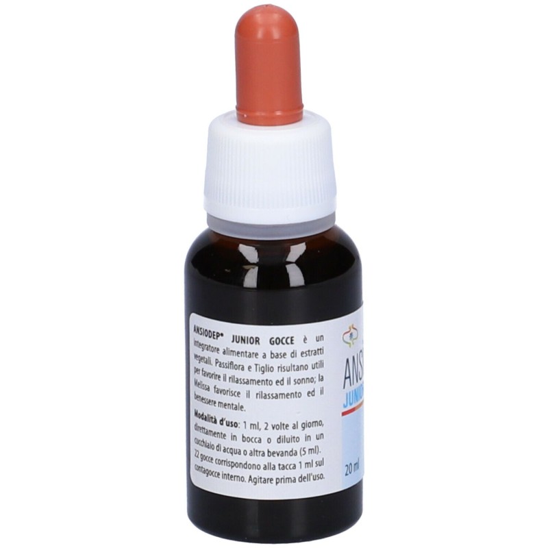 Confezione sigillata di Ansiodep Junior per Rilassamento e Sonno 20ml Confezione sigillata di Ansiodep Junior per Rilassamento e Sonno 20ml