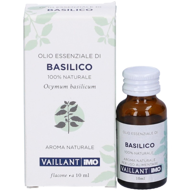 Scatola originale del prodotto Vaillant Basilico Olio Essenziale per Aromaterapia 10ml