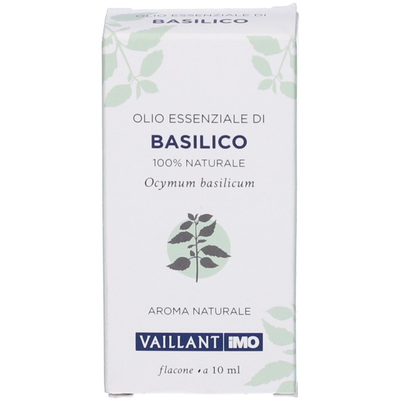 Packaging integro del prodotto Vaillant Basilico Olio Essenziale per Aromaterapia 10ml